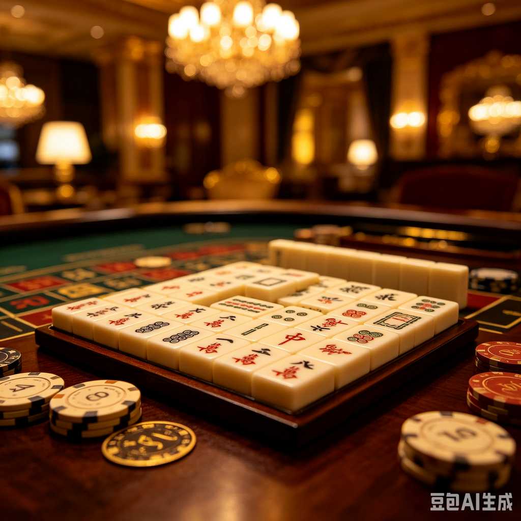 printed logo mahjong set