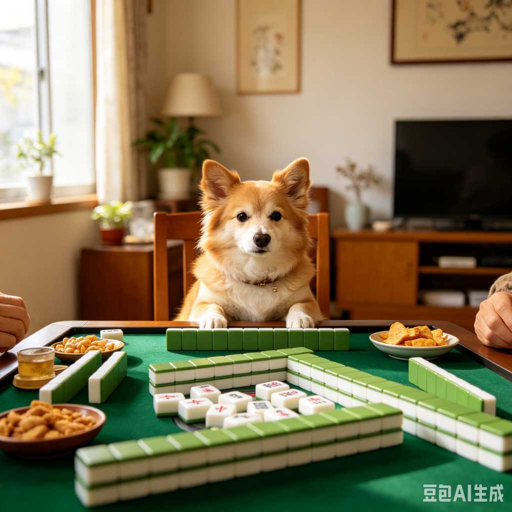 mahjong set with dice and chips